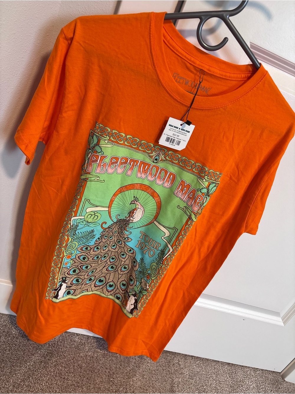 Fleetwood Mac Orange Peacock Graphic Tee medium